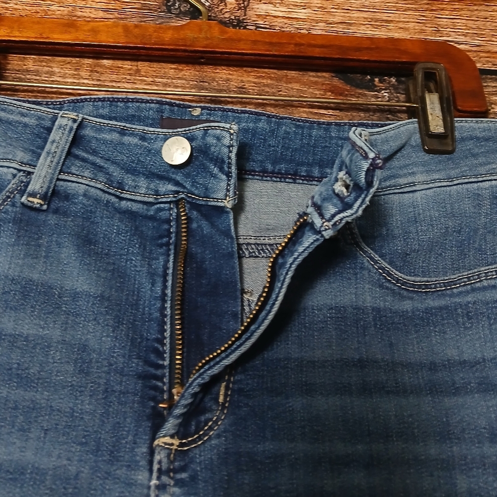 NYDJ Jeans 8 Marilyn Straight Mid Rise Blue Denim Stretch - Picture 6 of 9